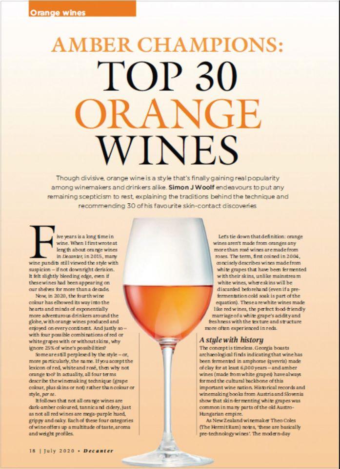 top 30 orange wines decanter
