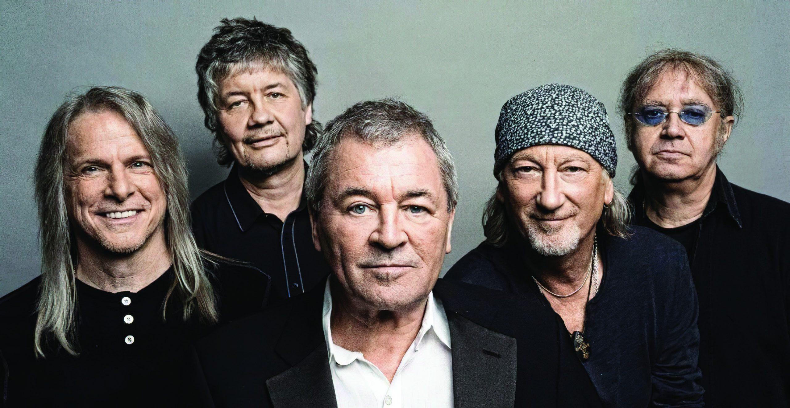 Deep Purple 2020 (iz leve): Steve Morse - kitara, Don Airey - klaviature , Ian Gillan - vokal, Roger Glover - bas in Ian Paice - bobni