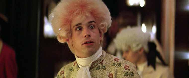 Tom Hulce kot Mozart iz Formanovega filma.