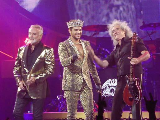 Roger Taylor, Adam Lambert in Brian May.