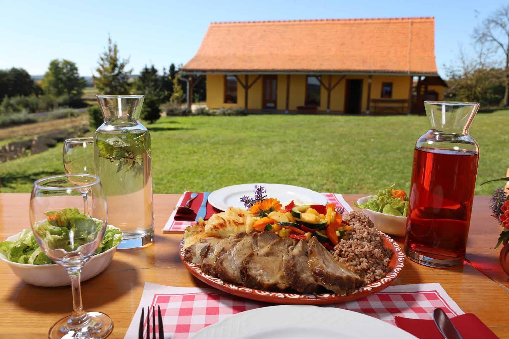 Bogata pojedina na ekološki kmetiji Korenika