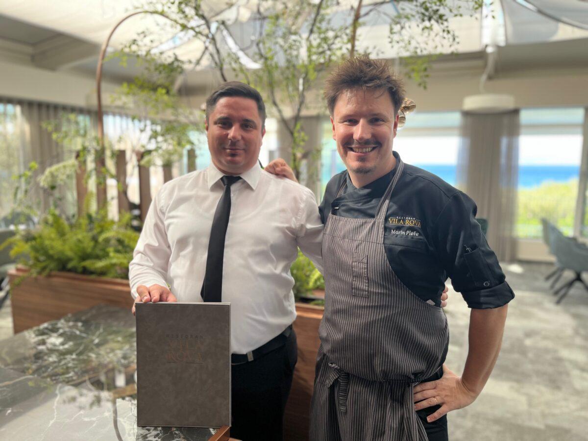 Sommelier Marko Škarica (na levi) in kuhar Marin Plešo.