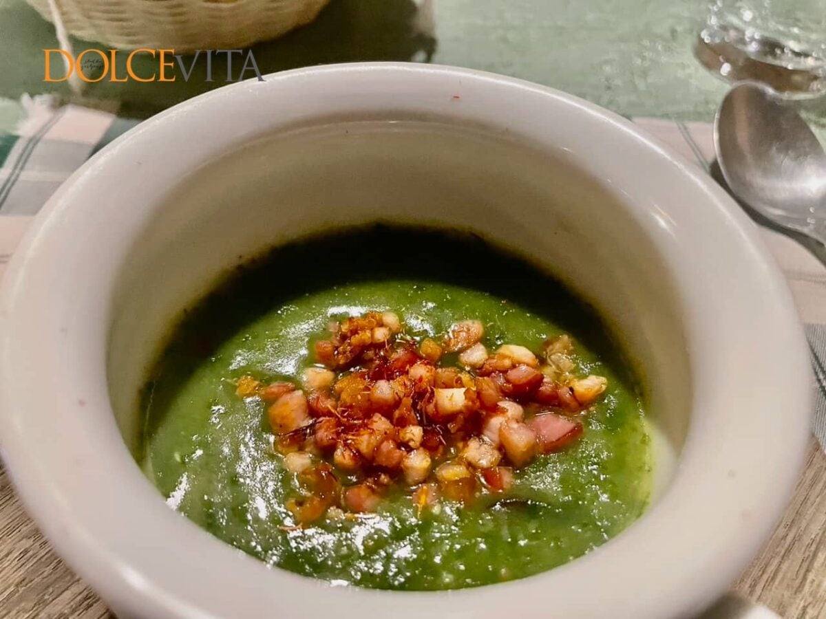 Čemaževa juha z ocvirki.