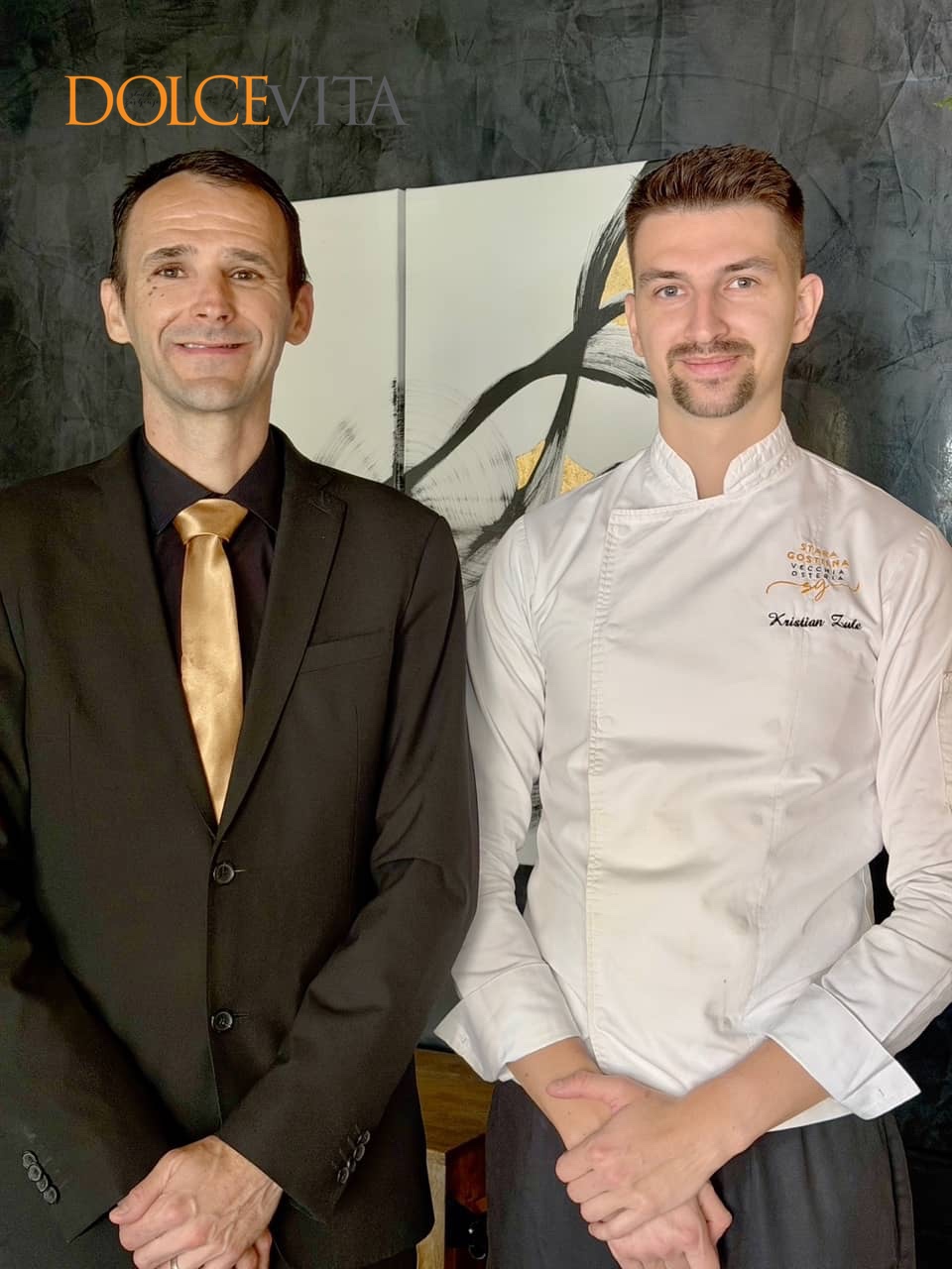 Sommelier Matic Tovornik in chef Kristjan Zule.